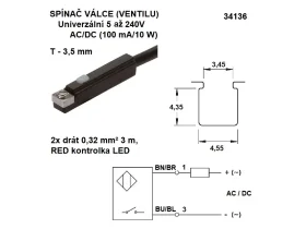 SPÍNAČ VÁLCE (VENTILU) T-3,5 mm SENZOR catalog-item_2654768_img_16179345099446