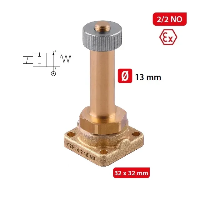 F2F FLUID SOL Ø13- 2/2 NO PŘÍMO OVLÁDANÝ SOLENOID