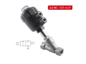 X2Y 2/2 NC SEDLOVÝ FLUID/AIR SS/PTFE