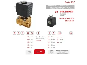 03F 2/2 NC - MEMBRÁNOVÝ SOLENOID