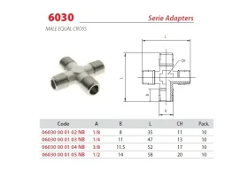 6030 - KŘÍŽOVÁ SPOJKA TVARU X catalog-item_2407443_img_17908209280247