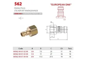 562 VSUVKA FEMALE-NI bez ventilu "EUROPEAN DN6" catalog-item_2697432_img_17279708646985