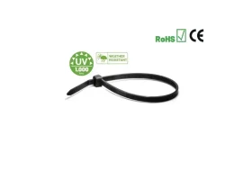 Balení 100 PÁSEK, STAHOVACÍ PÁSKY ČERNÉ UV-1000, NUV