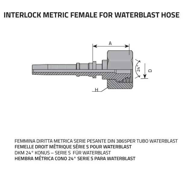 DKOS FEMALE INTERLOCK O-24°