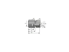 ADAPTER FEMALE DIN 24°/MANOMETR BSPP 1/4" DKOL