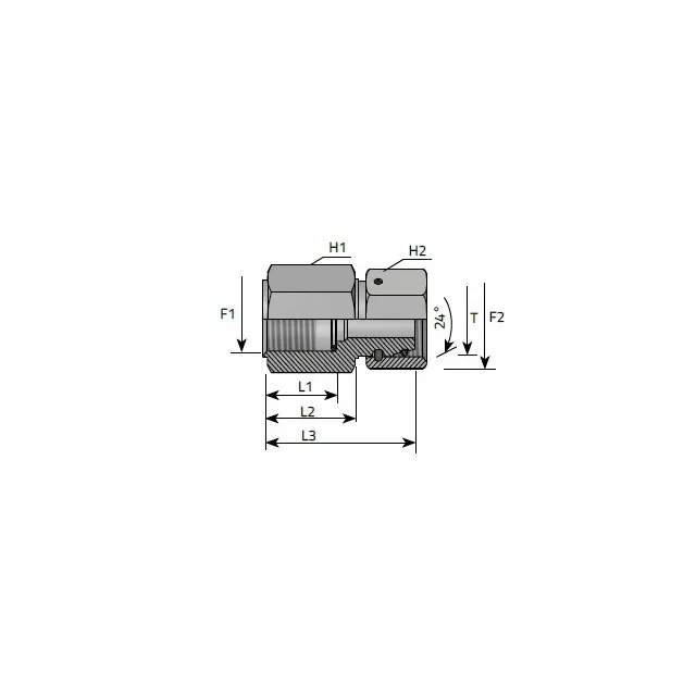 ADAPTER FEMALE DIN 24°/MANOMETR BSPP 1/4" DKOL ADAPTER FEMALE DIN 24°/MANOMETR BSPP 1/4" DKOL