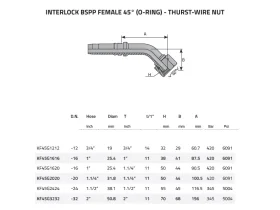 DKOR 45°- SV60- FEMALE BSPP Interlock catalog-item_2398895_img_16075227702004