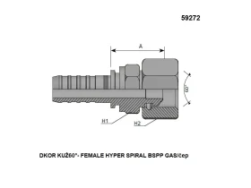 DKOR KUŽ60°- FEMALE HYPER SPIRAL BSPP GAS/čep catalog-item_2656936_img_16353009249939