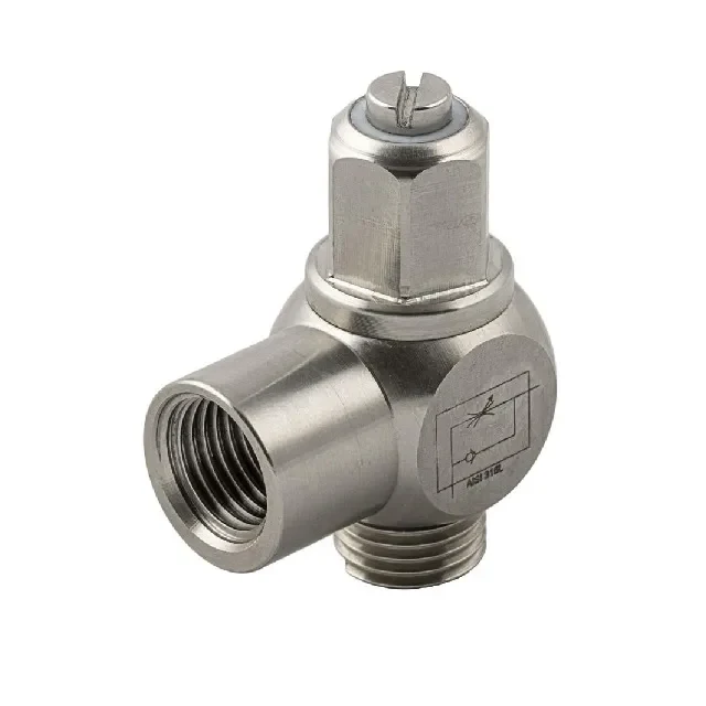 66070 ŠKRTÍCÍ VENTIL L-90° NEREZ SS-316L - 