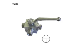 OCELOVÝ HYDRAULICKÝ VENTIL DIN 2353 3-cestný