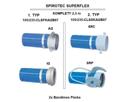 Armovaný komplet Superflex DN105 - 2,5 m