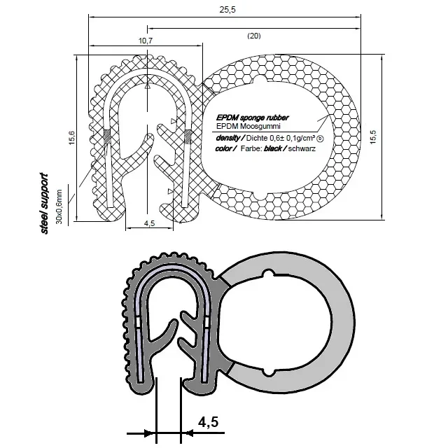 PIRELI-U EPDM 60° GA5050 PIRELI-U EPDM 60° GA5050
