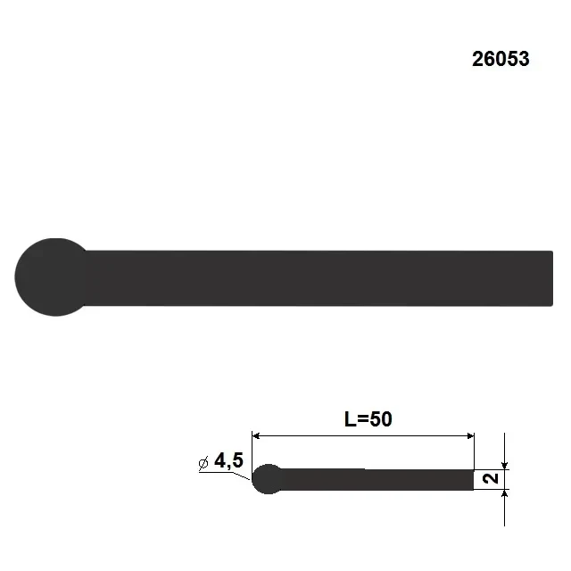 Pryžová nota 26053 EPDM 70°ShA Pryžová nota 26053 EPDM 70°ShA
