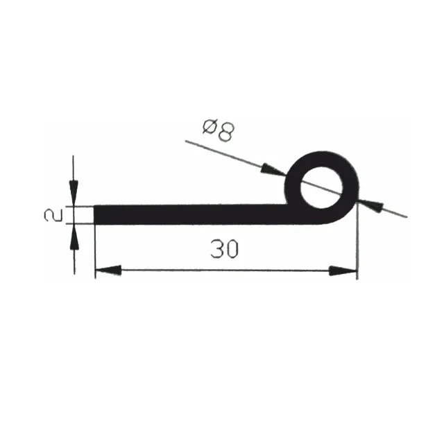 PROFIL TVARU P, EPDM 70°Sh 26058