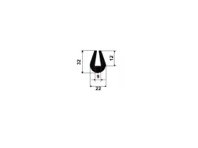 PROFIL TVAR U EPDM 60° ShA 26063