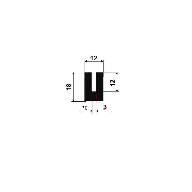 PROFIL TVAR U EPDM 60° ShA 26064