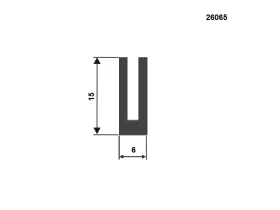 PROFIL TVAR U EPDM 70 ShA 26065