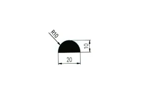 PŮL KRUH EPDM 70°ShA "26072"