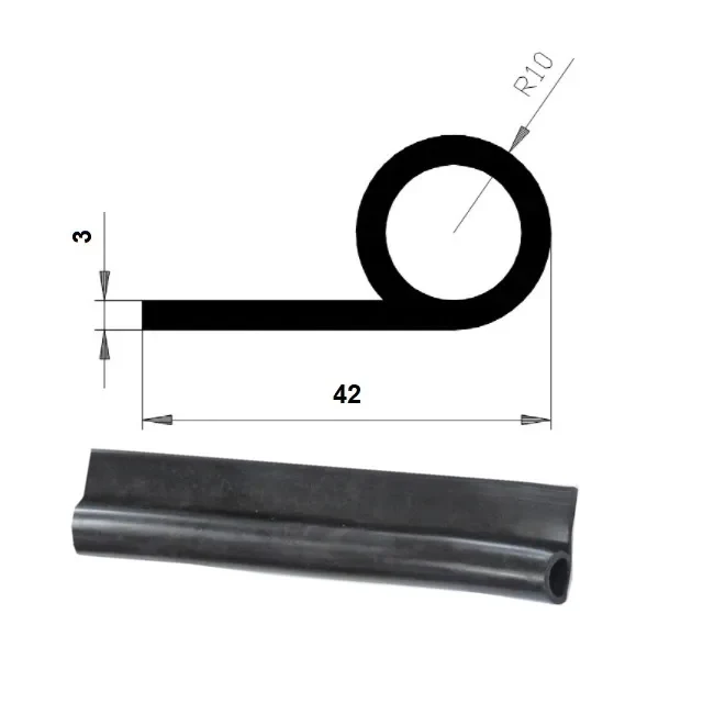 PROFIL TVARU P, EPDM 70°Sh 26077