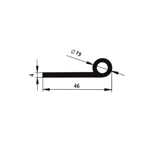 PROFIL TVARU P, EPDM 70°Sh 26080