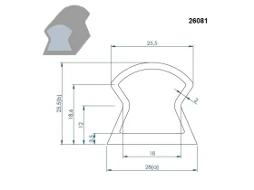 PROFIL SILIKONOVÝ 60°ShA 26081 catalog-item_2689592_img_16968244894826