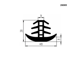 EPDM PROFIL "T" 26085