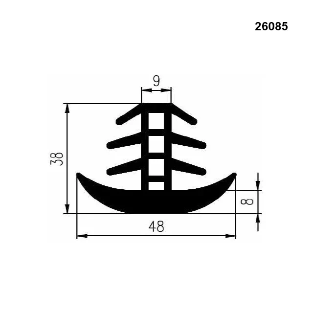 EPDM PROFIL "T" 26085