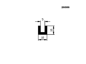 PROFIL TVAR U EPDM 70° ShA 26086