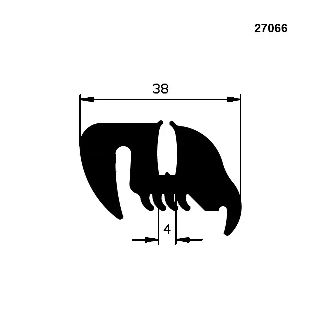 PROFIL EPDM 70° ShA 27066