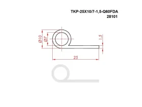 SILIKONOVÝ PROFIL TVARU P, 28101/FDA 60°Sh catalog-item_2634410_img_16730135805200