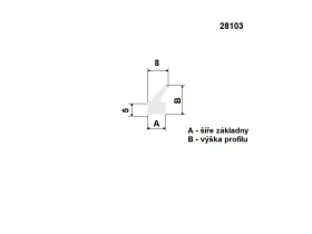 SILIKONOVÝ PROFIL 28103/FDA 40°Sh catalog-item_2637677_img_16457694368366
