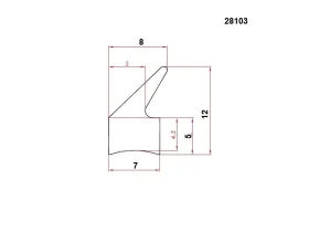 SILIKONOVÝ PROFIL 28103/FDA 40°Sh catalog-item_2637677_img_16730135788468
