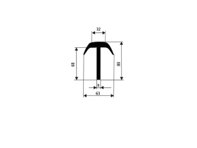 PROFIL "T" EPDM 70°ShA 29007