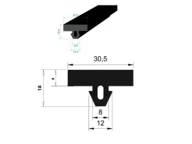 PROFIL ÚCHYTOVÝ "T" EPDM 70°ShA catalog-item_2699932_img_17412309184178